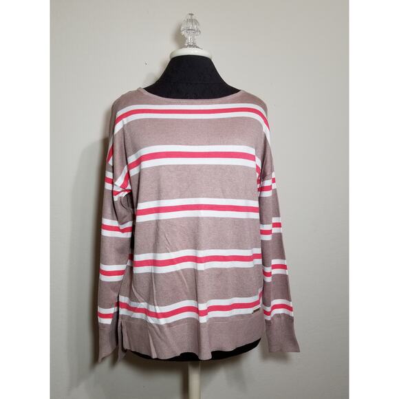 Jones New York Sweaters - Jones New York NWT Sweater Cardigan Crew Neck Beige Coral Size Medium New w/ Tag